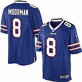 Nike Men & Women & Youth Bills #8 Moorman Blue Team Color Game Jersey,baseball caps,new era cap wholesale,wholesale hats